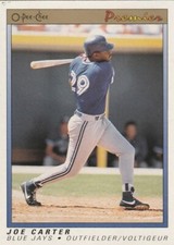 FREE SHIPPING-MINT-1991 O-Pee-Chee Premier Joe Carter #20 BLUE JAYS