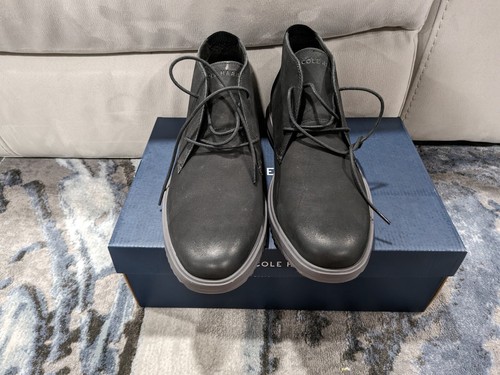 Cole Haan Grand+ Chukka Boots Mens Black Nubuck Leather NIB Size 11.5 C36921 - Picture 2 of 8