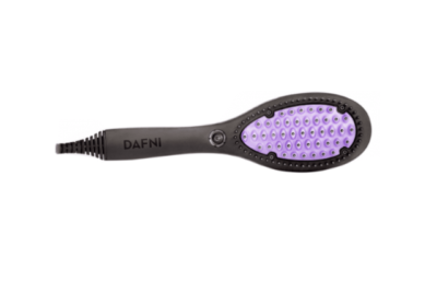 DAFNI DH1.0A Hair Straightening Ceramic Brush - Black/Purple  display picture 3