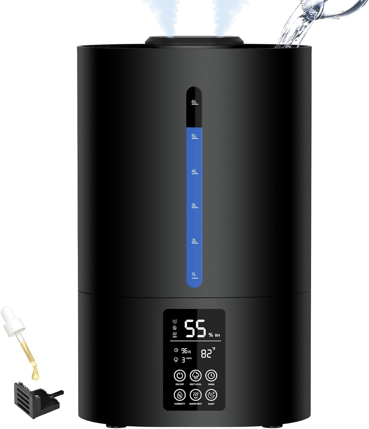 6L Cool & Warm Humidifiers for Large Bedrooms and Home Spaces