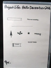 Hello December 2016 - Stampin Up Project Life Clear Polymer Stamp Set