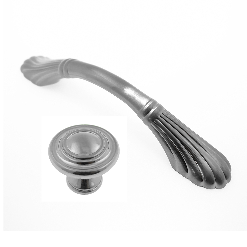 Traditional Brushed Nickel Knob Handles Drawer Pulls