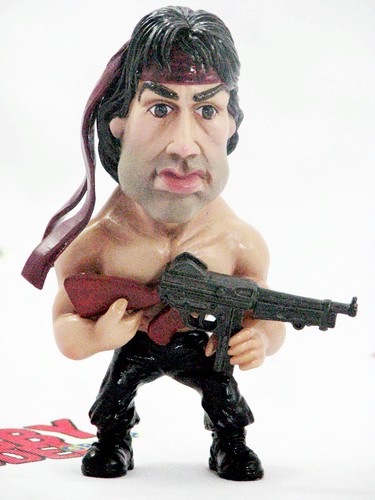 RAMBO SYLVESTER STALLONE FUNNY PAINTED DEFORMED SD RESIN MODEL FIGURE ...