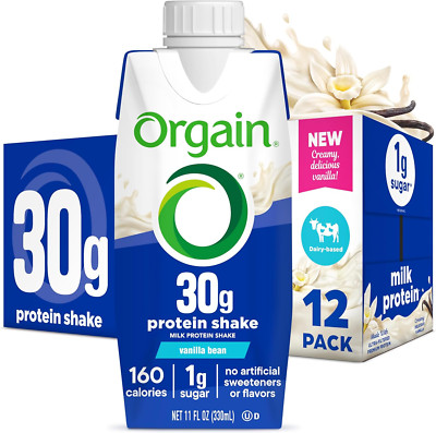 30G High Protein Shake, Dairy Isolate Milk Protein, Vanilla Bean, 6G Bcaas, 1G S