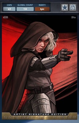 Topps Star Wars Card Trader 2024 Shin Hati Dark Side Art Uzuri Bronze Epic 150cc