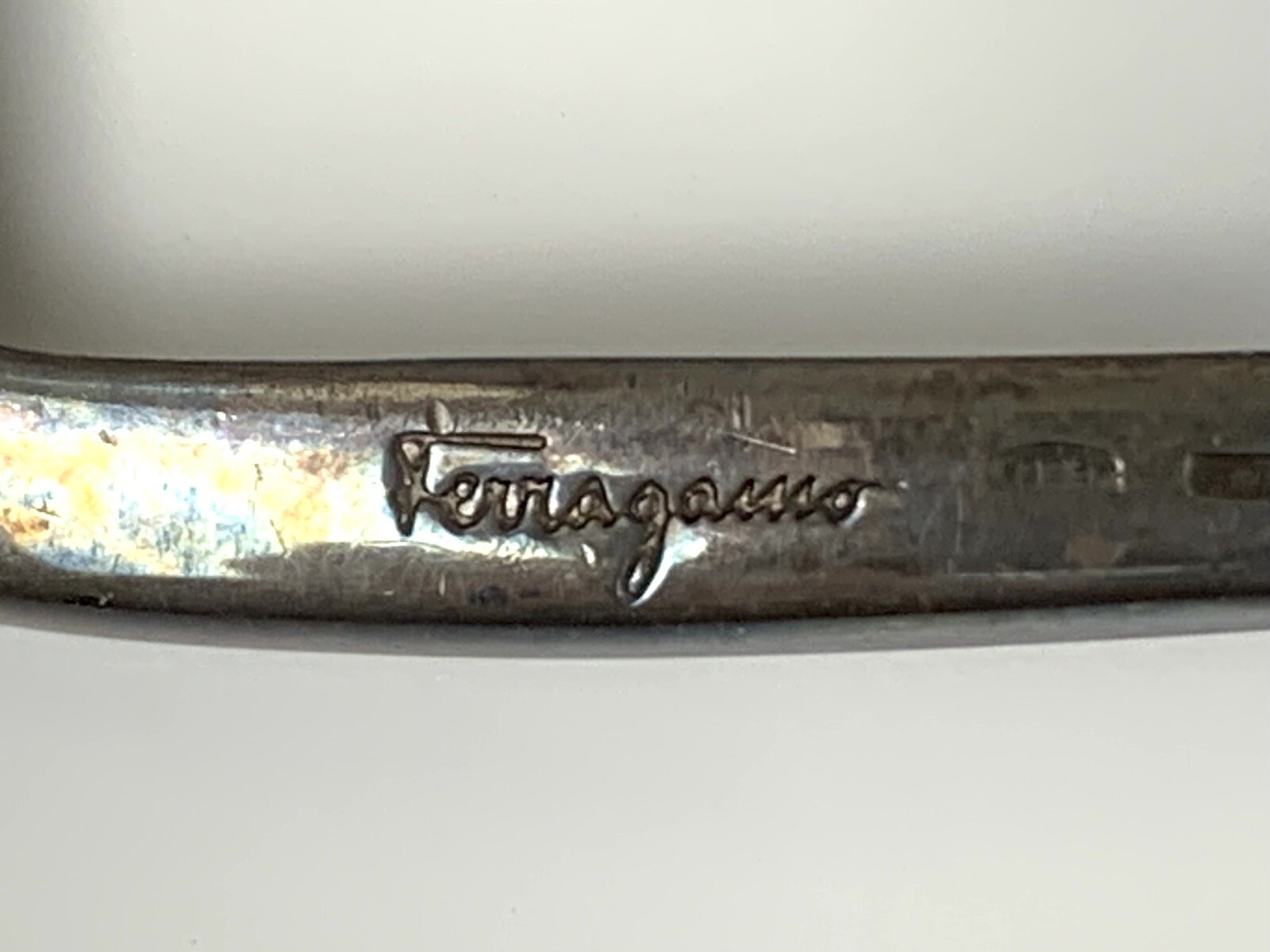 Salvatore Ferragamo Men's Brown Belt Logo Embossed Si… Gem