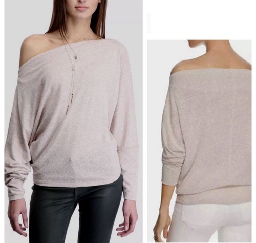 WE THE FREE People Valencia Boatneck Top Shirt Blouse Off Shoulder Mauve Sz M - Picture 3 of 10