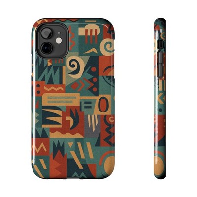 Global Village Coffeehouse Design, GVC Art Abstract Geometric Pattern Phone Case