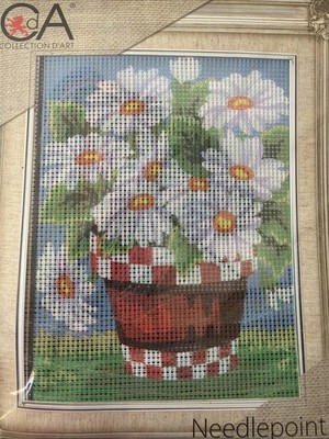 Collection D Art Printed needlepoint tapestry kit With Floss  Needle 20x25 Cm