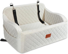 Dog Car Seat for Medium/Large Dogs,2 Clip-On Safety Leashs for 2 Small Dogs,Remo