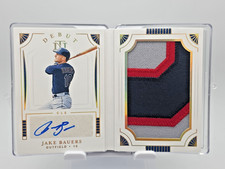 2019 Panini National Treasures Jake Bauers Rookie Holo Gold Card Booklet. rookie card picture