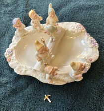 Vtg 2002 Lenox Disney Seven 7 Dwarfs Heigh Ho Candy Fine Ivory China Dish