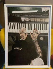 Mac Miller Playing Piano Retro Poster, Fan Gift Reprint