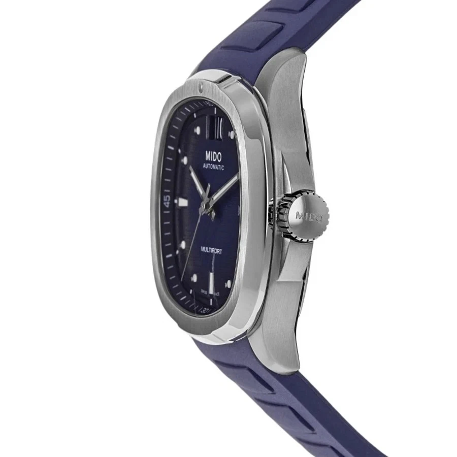 Novo Relógio Masculino Mido Multifort TV Big Date Mostrador Azul Borracha M049.526.17.041.00 - Imagem 3 de 4