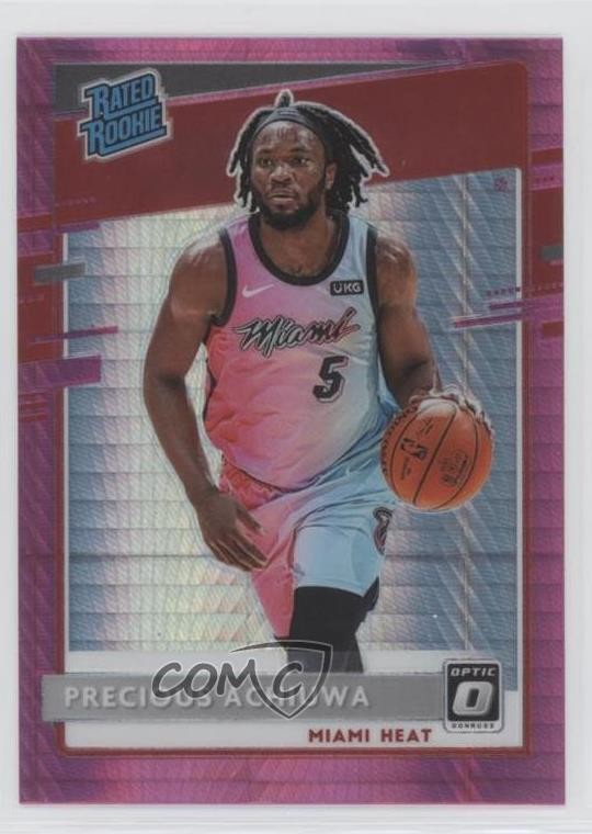 2020 Panini Donruss Optic Rated Hyper Pink Prizm Precious Achiuwa #170 Rookie RC
