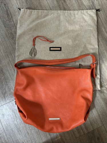 Amanda Wakeley 100% Leather Large Work Bucket Tote Shopper Orange Bag
