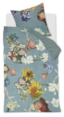 Beddinghouse Satin-Bettwäsche Partout des Fleurs | Grün