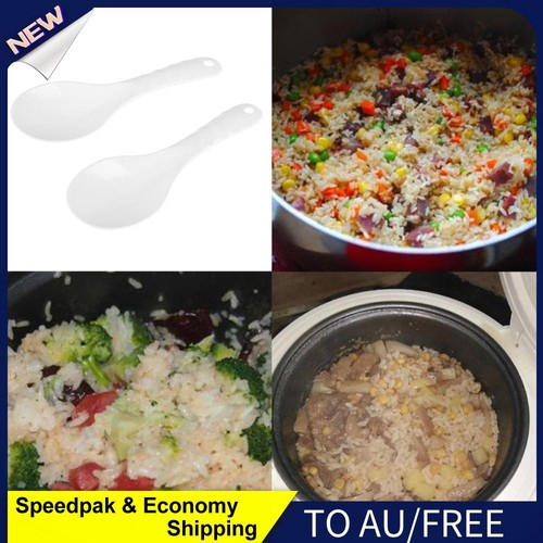 AU 2Pcs Rice Server Spoon 8 Inch Rice Cooker Spoon Multifunctional for ...