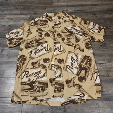 Panama Jack Casual Hawaiian style shirt mem's size Large soft material 2211