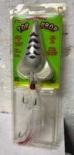 Discontinued Mister Twister Super Top Prop Musky Topwater Lure -NOS Black/White
