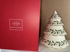 Lenox Christmas Tree Cookie Jar Holiday Archive New In Box