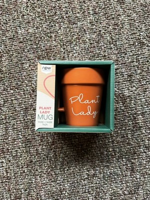 Plant Life  Plant Lady  Mug Looks Like A Terra Cotta Planter Gift 10 oz NEW NIB