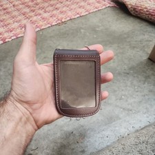 Perfect Fit Shield Wallets Police Badge Holder with Neck Chain BROWN