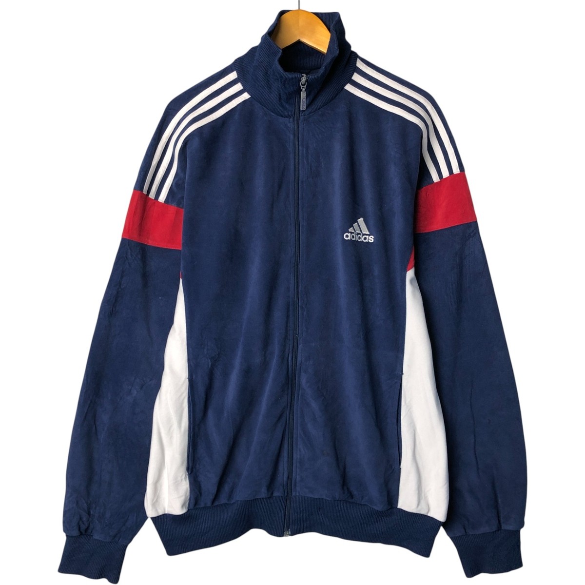 Vintage 90'S-00'S Adidas Velour Jersey Track Jacket Men's XL