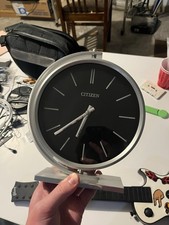 [Tested] Citizen Mechanical Silver Desk Clock...