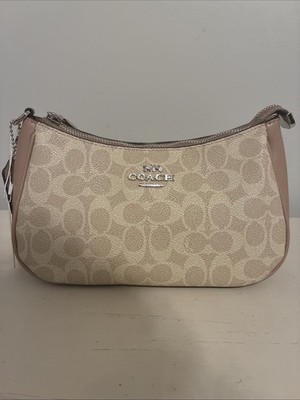 Silver Brown And Tan Coach Teri Bag