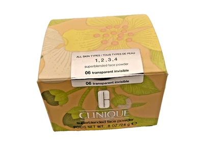 CLINIQUE Superblended Face Powder #06 Transparent Invisible .8 oz NIB Full Size - Image 1 of 4
