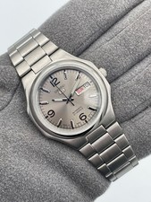 Vintage seiko 5 Automatic Silver Sunburst Dial Wriest Watch For Mens Japan 7s26