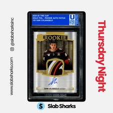 2024 UPPER DECK THE CUP #129 SAM COLANGELO GOLD FOIL ROOKIE PATCH AUTO RC /24