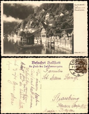Ansichtskarte Hallstatt Ortsansicht, Partie am See, Echtfoto-AK 1930