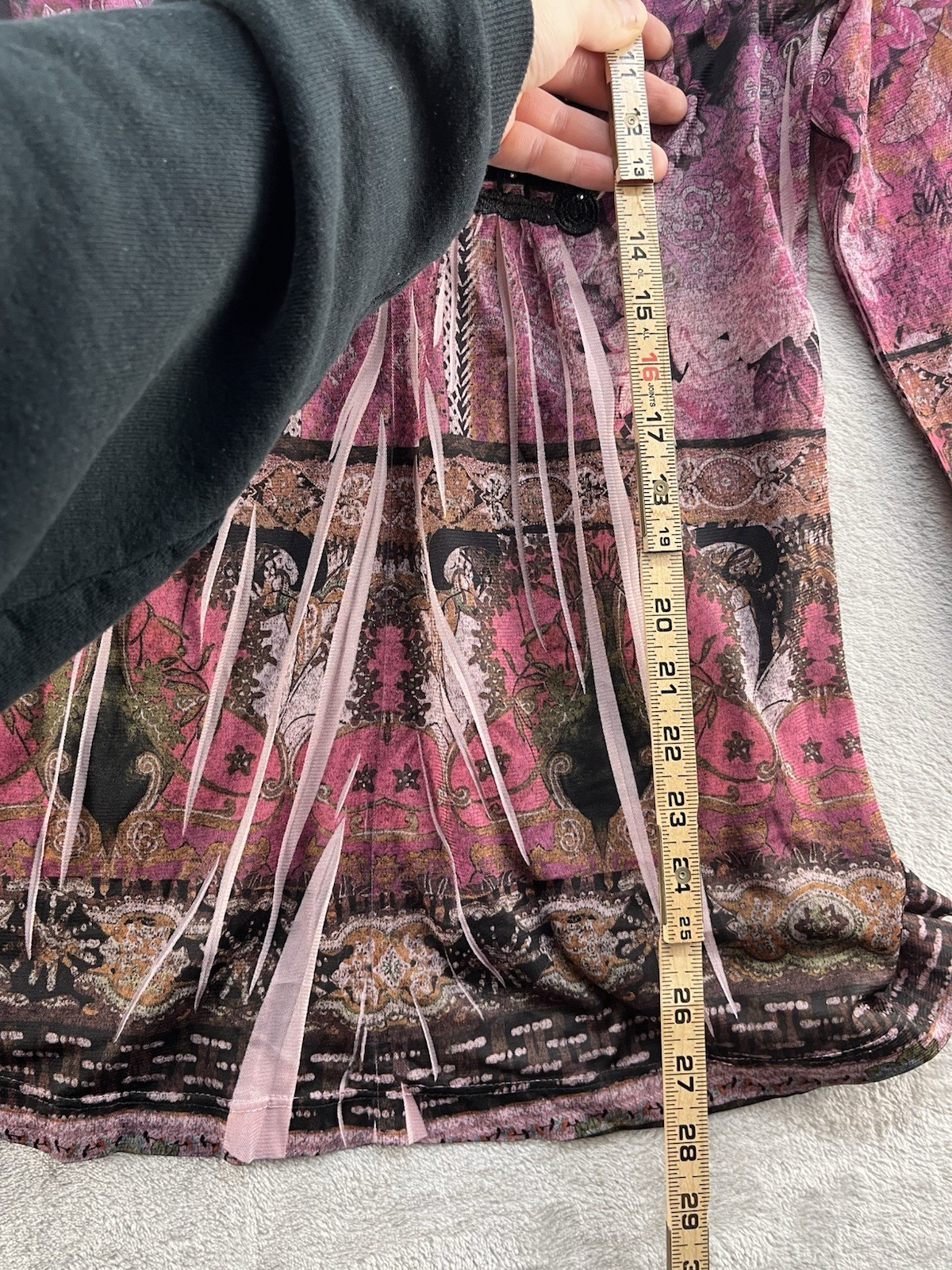 World Unity Patterned Top Womens Size Medium Flor… - image 6