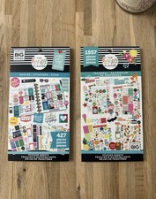 New Happy Planner Sticker Book Bundle : Seasonal 1557 pcs Quotes 427 pcs