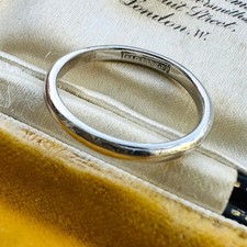 Antique Platinum Fidelity Ring, Wedding Band, Engraved FIDELITY Band