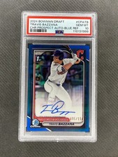 Travis Bazzana 2024 First Bowman Chrome Prospect Blue Refractor Auto /150 PSA 10