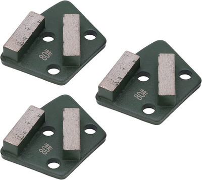 3PCS 80 Grit Grinding Shoes Blocks,2 Teeth Trapezoid Grinding Disc Kit, Concrete