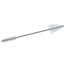 Ateco Metal Double-Sided Pastry Tip Cleaning Brush with White Plastic Bristles