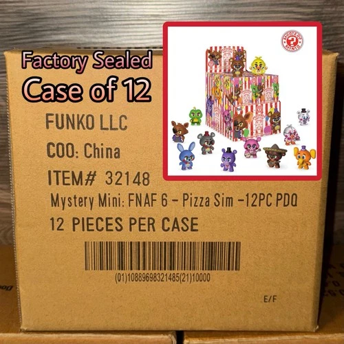 Five Nights at Freddy's Pizzeria Simulator Funko Mystery Mini Sealed Case FNaF