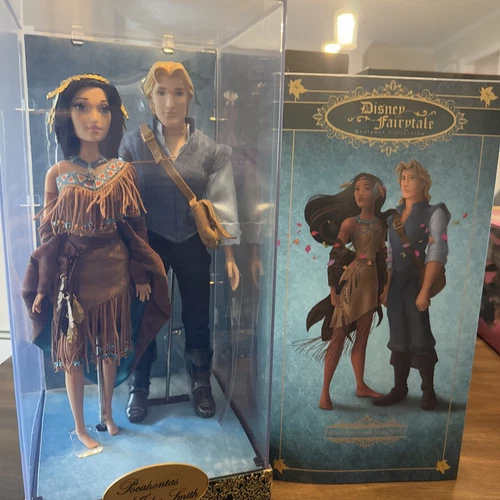 Disney Limited Edition Pocahontas & John Smith Fairytale Designer Doll Set NEW