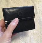 Vintage Ann Klein by St. Thomas Cowhide Leather Wallet Dark Navy Trifold — photo 5