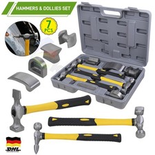 KAROSSERIE AUSBEULWERKZEUG AUSBEULSATZ 7-TLG. BLECH HAMMER DELLEN REPARATUR SET