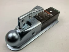 CURT 25153 2" Straight-Tongue Coupler With Posi-Lock (2" Channel, 3.5K, Zinc)