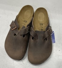 Birkenstock Boston Women's 8 Soft Footbed Oiled Leather Clogs Habana