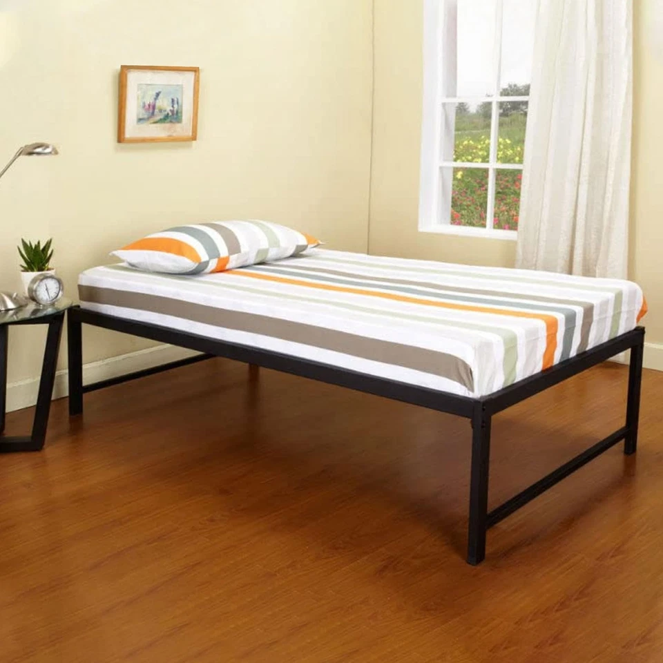 Muebles Marca Kings-Marco Cama Cama Cama Doble Plataforma Metal Negro Foto 2 de 4
