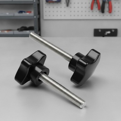 2 Pack M8 x 40mm 5/16'' x 1-5/8'' Thread Replacement Star Hand Knob Tightening ...
