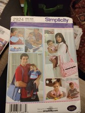Simplicity Baby Infant Burp Cloth Boppy Cover Diaper Bag 2924 Sew Pattern UNCUT