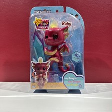 Fingerlings RUBY BABY DRAGON exclusive Red with Gold Glitter Interactive Toy